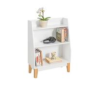 SoBuy Librería Infantil 3 Estantes Soporta hasta 45kg 60x25x80cm | estantería de libros y juguetes con anti-caída, MDF y pino KMB47-W