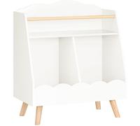 SoBuy Librería infantil con 1 estantería y 2 compartimentos blanco