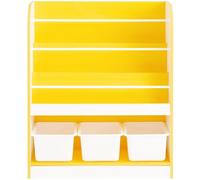 SoBuy Librería infantil con 3 compartimentos y 3 cajas extraíbles