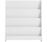 SoBuy Libreria Infantil Estantería Montessori con 4 Compartimentos Armario Infantil para Libros y Juguetes Estantería Estrecha para Habitación de Niños Blanco 80x30x88 cm KMB32-W