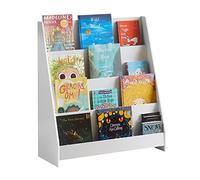 SoBuy Libreria Infantil Estantería Montessori con 4 Compartimentos Armario Infantil para Libros y Juguetes Estantería Estrecha para Habitación de Niños Blanco 80x30x88 cm KMB32-W