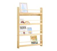SoBuy Libreria Infantil Montessori con 4 Estantes para Libros 80x12x118cm