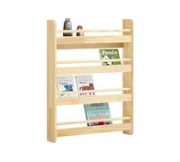 SoBuy Librería Infantil Montessori Estantería Libros Infantil Biblioteca con 4 Estantes Organizador Juguetes Estanteria Habitacion Niños Natural 60x12x80cm KMB08-K-N