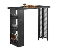 SoBuy Mesa Alta de Bar, 3 Baldas Laterales & Patas Ajustables, 120×105×50cm