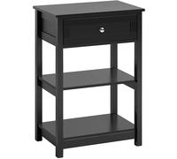 SoBuy FBT46-SCH,ES Mesa Auxiliar con 1 Cajón, Consola,Mesita de Noche para Salón Comedor, Teléfono o Lampara (Negro)