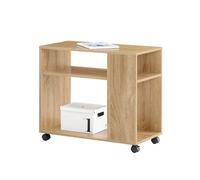 Sobuy mesa auxiliares de salón, mesa de centro, mesa para el café con ruedas en diseño moderno con repisa fbt34-n