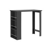 SoBuy Mesa de Bar con 3 Estantes MDF Metal