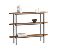 SoBuy Mesa de consola con 3 estantes madera color natural