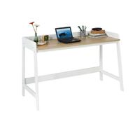 SoBuy FWT41-WN mesa de escritorio mesa de ordenador mesa de oficina Blanco/naturaleza BHT aprox. 125x80x52cm BLANCO