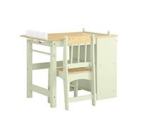 SoBuy Mesa y Silla Infantil con 2 Estantes Laterales Mesa niños con 3 portabolígrafos Escritorio Infantil Escritorio Multifuncional para Actividades Verde 80x50x66cm KMB60-GR