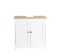 SoBuy Mueble bajo lavabo 2 puertas 60x35x59 cm blanco