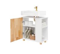 SoBuy Mueble bajo Lavabo con Corte para Sifón 60x29x60 cm Blanco, para Baño