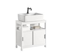 SoBuy Mueble bajo Lavabo con Corte para Sifón 60x30x60 cm Blanco