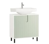 SoBuy Mueble bajo Lavabo con Corte para Sifón 60x30x60 cm Verde