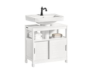 SoBuy Mueble bajo Lavabo para Lavabos con Columna 60x30x60 cm Blanco