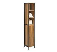 SoBuy Mueble Baño Alto Armario Baño Estrecho 30x168x28 cm Estilo Industrial