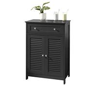 SoBuy Armario de Baño - Mueble Versátil con Cajón, Resistente a la Humedad - Mueble Ahorraespacio para Baño, Pasillo, Cocina de Madera, Gris, 60x87x35cm, FRG238-DG