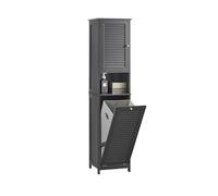 SoBuy Mueble Baño Estrecho con Cesto para Ropa Sucia 40x170x38 cm