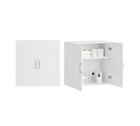 SoBuy Mueble Cocina Pared - Armario de Cocina con 2 Puertas Blanco Armario Pared Salvaspazio de Madera 60x30x60 cm con Estante Ajustable Despensero Moderno FRG231-W