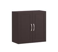 SoBuy Mueble de Pared Armario suspendido con 2 Puertas Armario Colgante para Baño con Balda Ajustable Marrón 60 x 30 x 60 cm FRG231-BR ES