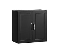 SoBuy Mueble de Baño para Colgar con 2 Puertas 60 x 30 x 60 cm Negro