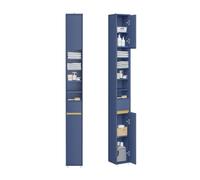 Sobuy mueble estrecho con cajón y estantes ajustables, azul, bzr34-ii-b