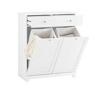 SoBuy Mueble Ropa Sucia con 2 Cestos Abatibles Y 2 Cajones, 78x38x90 Cm