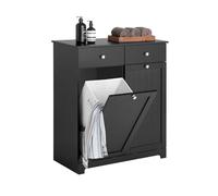 SoBuy Mueble Ropa Sucia con 2 Cestos Abatibles y 2 Cajones, 78x38x90 cm