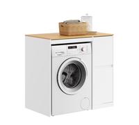SoBuy Mueble sobre Lavadora Estantería con Cesto Ropa 100x60x95 cm
