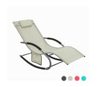 Sobuy muebles de jardin mecedora silla tumbona de exterior ogs28-mi