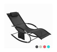 Sobuy muebles de jardin mecedora silla tumbona de exterior ogs28-sch