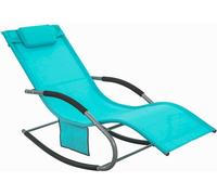 SoBuy Muebles de jardin mecedora silla tumbona de exterior reclinable