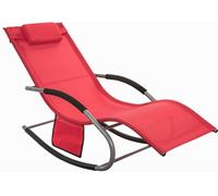 SoBuy Muebles de jardin mecedora silla tumbona de exterior reclinable