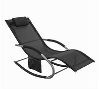 SoBuy Muebles de jardin mecedora silla tumbona de exterior reclinable