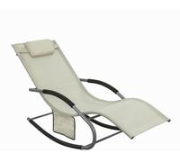SoBuy Muebles de jardin mecedora silla tumbona de exterior reclinable