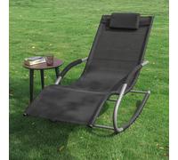 Sobuy muebles de jardin mecedora silla tumbona de exterior ogs28-kb