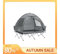 SoBuy OGS32-II-L Cama plegable con tienda de campaña para 2 personas, tienda 4 en 1 sobre patas con bolsa de transporte, tienda familiar sin colchón, tienda de pesca, 193 x 188 x 145 cm, hasta 180 kg