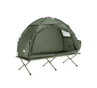 Sobuy tienda de campaña exterior tienda individual con 1 gancho y 2 bolsillos para zapatos tienda 3 en 1 para 1 persona práctica verde 193x160x86cm ogs32-ii-hg es