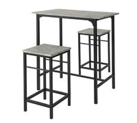 SoBuy OGT10-PF Juego de Mesa Alta de Bar,Set de 2 Taburetes y 1 Mesa para Comedor Sala de Estar Estilo Industrial ES