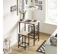 SoBuy Juego de Mesa Alta para Comedor, Conjunto de Bar con 2 Taburetes, Mesa de Cocina Moderna Ideal para Espacios Reducidos, OGT10-N