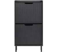 SoBuy Organizador para zapatos de entrada con 2 puertas negro