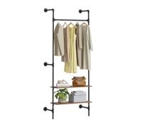 SoBuy Perchero de Pared con 2 Estantes MDF 45kg, 91,5x48x220cm