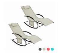 Sobuy set de 2 tumbonas de jardín reclinables, ogs28-mix2