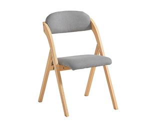 SoBuy Silla Plegable de Madera Acolchada, montada, 47,5x77x59cm, Cocina | Silla Plegable Interior ergonómica, compacta, funda extraíble/lavable, carga de 120 kg, comedor/balcón/oficina, FST92-N