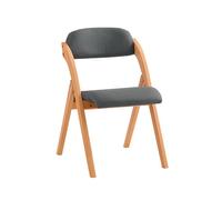 Sobuy silla plegable de madera con asiento y respaldo acolchados 47x57x79cm blanco gris oscuro fst92-sg