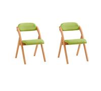 SoBuy Silla Plegable de Madera Pack de 2, Acolchada & montada, 47,5x77x59cm