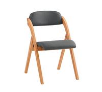 SoBuy Silla Plegable de Madera para Comedor y Cocina Silla de Cocina Ergonómica y Compacta, con Respaldo Cómodo y Asiento Acolchado, Ideal para Comedor, Balcón u Oficina Gris Oscuro FST92-SG