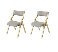 SoBuy Sillas Comedor Pack 2 Silla Plegable de Madera Silla de Cocina Silla Práctica y Compacta, Ideal para Espacios Pequeños Silla de Comedor Plegable Gris FST40-HGx2