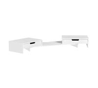 SoBuy Soporte Monitor ajustable con 2 Cajones Carga 25kg 60-107x22x11cm