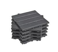 Sobuy Suelo para Terraza Exterior 35 Piezas Suelo Exterior Jardín Suelo para Terraza sin Obra Pavimento Resistente a Intemperie Gris 30.5x30.5x2 cm SDA15-HG